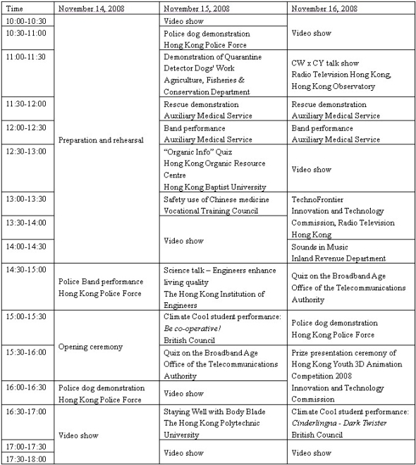 Fun Fair 2008 Programme